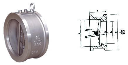 對(duì)夾式蝶形止回閥