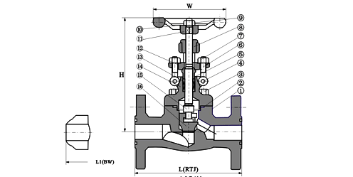 flanged globe valve